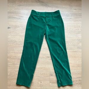 Alice + Olivia Emerald Green Straight-Leg Pants